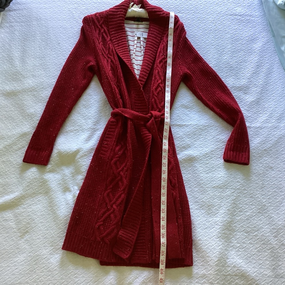 Talbots Donegal Cable Knit Robe XS - Picture 6 of 9